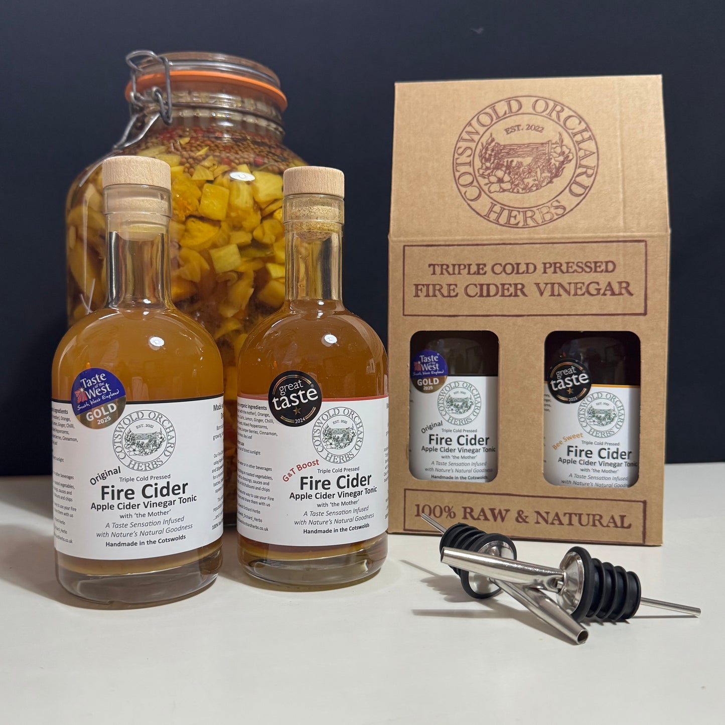 Fire Cider Gift Set | 2 Bottles Of Handcrafted Apple Cider Vinegar Tonic